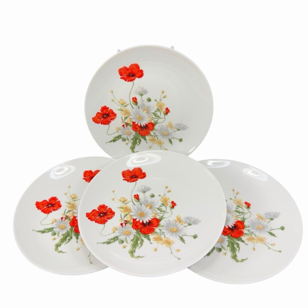 JL Menau Henneberg German Democratic Republic Dish Plate 7inch Plates Set 4 VTG